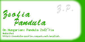 zsofia pandula business card